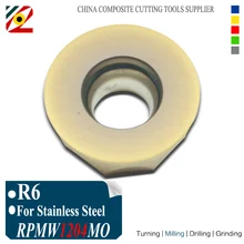 10pcs/lot R6 RPMW1204MO RPMW1204 MO EP6350 Milling Carbide Inserts Tools for Face Mill Cutter EMR Series Tools CNC Machine SS 10pcs/lot R6 RPMW1204MO RPMW1204 MO EP6350 Milling Carbide Inserts Tools for Face Mill Cutter EMR Series Tools CNC Machine SS