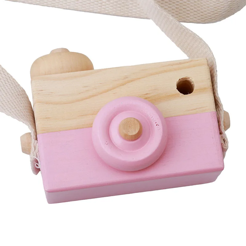 Милые деревянные мини-игрушки с камерой, безопасные натуральные Игрушки для маленьких детей, модные аксессуары для одежды, игрушки на день рождения, Рождество, праздничные подарки