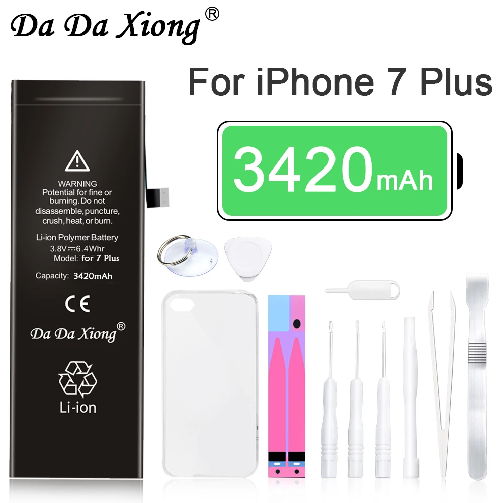 Оригинальный аккумулятор для iPhone 7 Plus замена 3420 мАч максимальная емкость