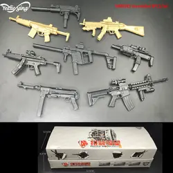 1/6 военный весы 4D Gun Модель игрушки набор солдат Аксессуары оружие MP5/УЗИ/HK53/KRISS/MP40/MP7/MP5SD5/MK18 Для фигурку