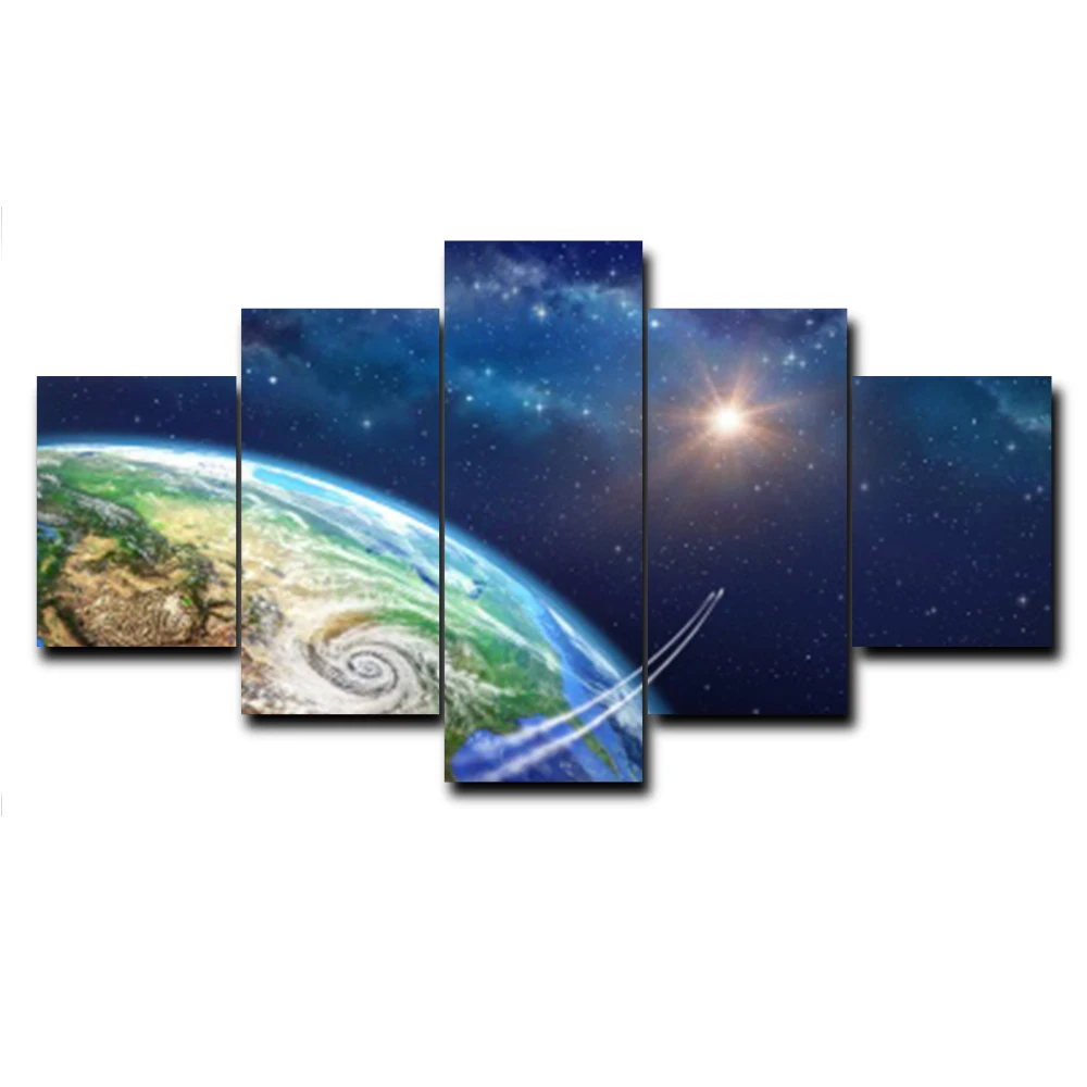 

5 Panel Abstract Universe Anime Posters and Prints Home Decor Wall Artwork Canvas Painting for Living Room Decoration No Frame