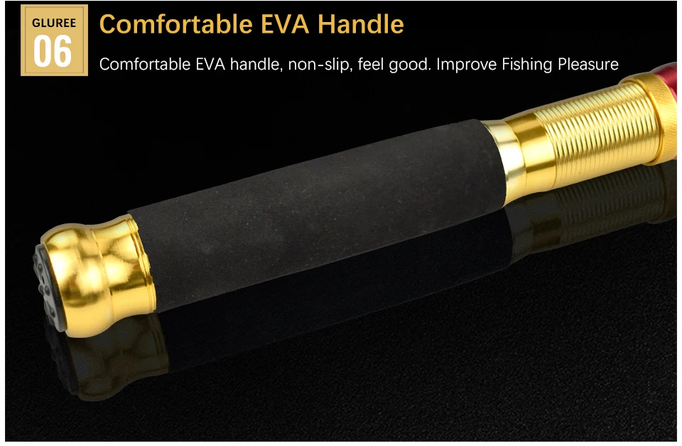 GLUREE 99% Carbon Portable Telescopic Fishing Rod Spinning Fishing Tackle 1.5 1.8 2.1 2.4 2.7 3.0 3.6M Super-short Hard Sea Rod (15)