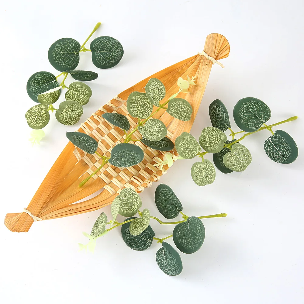 10 шт. искусственные зеленые листья для украшения дома аксессуары букета листьев