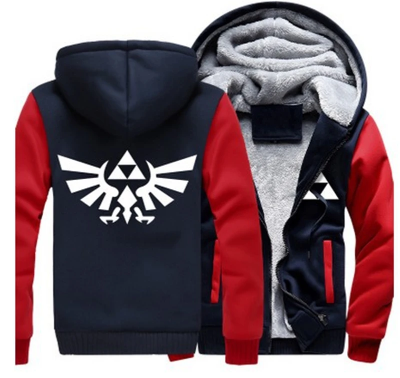 The Legend of Zelda Link Men Thicken Hoodie Women Anime Zipper Coat