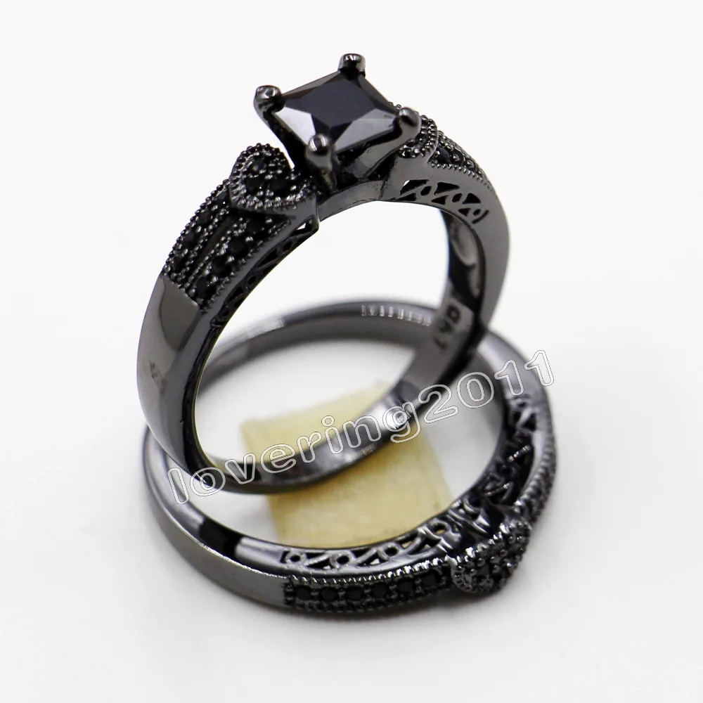 Choucong модное кольцо для женщин и мужчин AAA Циркон Cz Кристалл нержавеющая сталь для влюбленных вечерние обручальное кольцо Черное золото цвет