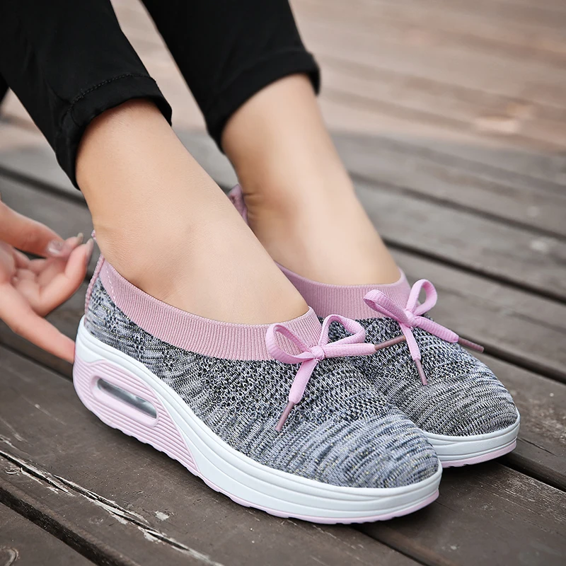 

2019 Women Flat Platform Shoes Woman Bowknot Loafers Women's Thick Bottom Casual Shoes Women Flats zapatos de mujer