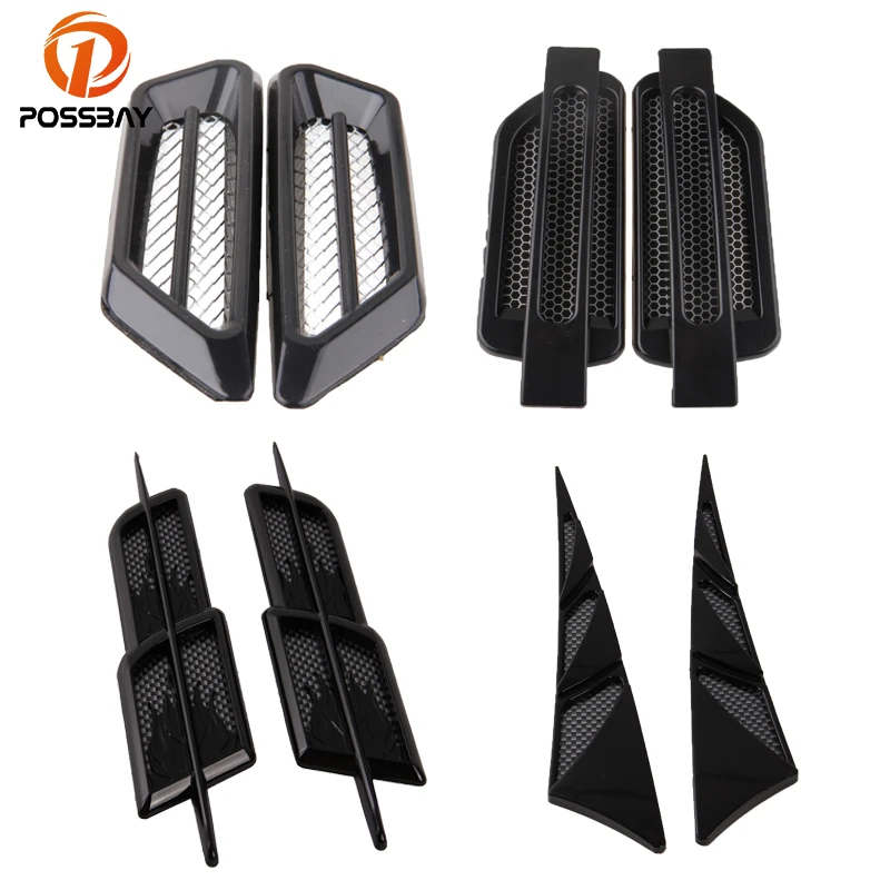 

POSSBAY Universal Auto Automobile Car Truck Side Wing Outlet Air Flow Intake Hood Vent Fender Decorative Sticker