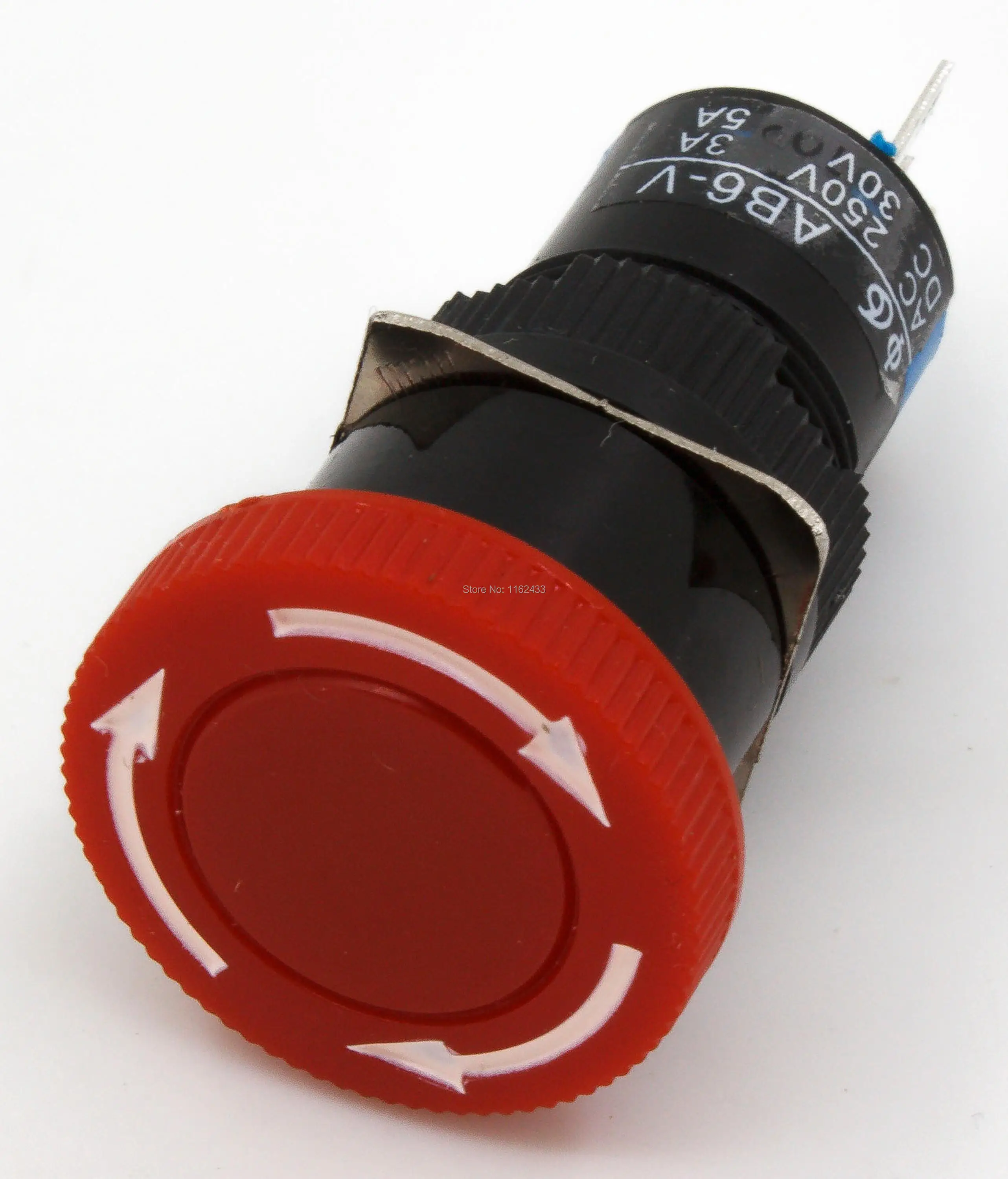 

5pcs / lot AB6-V 16mm emergency stop push button switch pushbutton AS6-Y