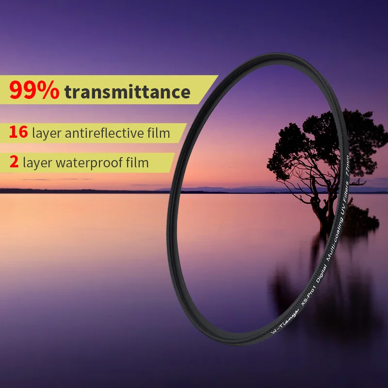 

WTIANYA MRC UV filter 67 77m 18-layer multi-coating UV ultra-thin 37 43 40.5 39 46 49 52 58 62 72 82mm waterproof mcuv filter