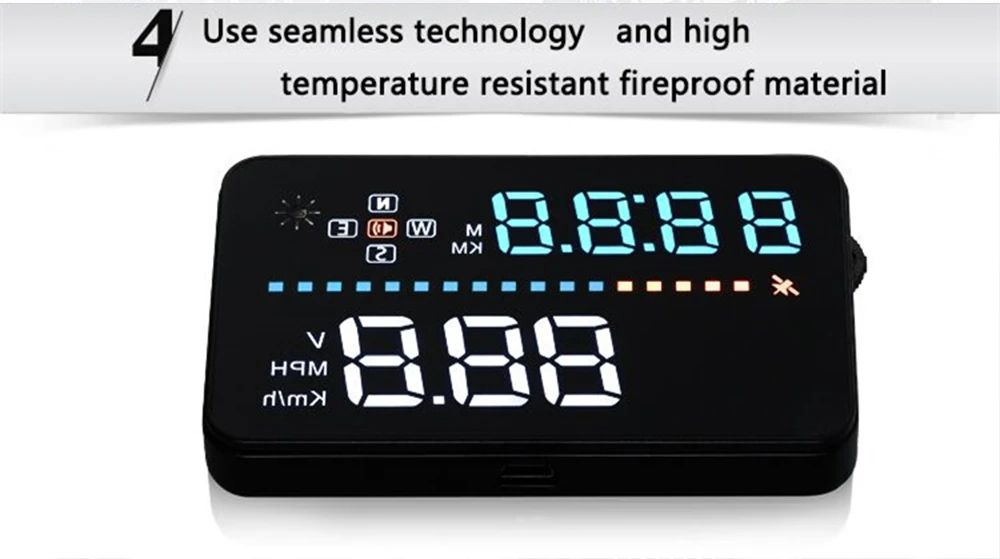 3." Winshield проектор GPS Спидометр A3 HUD автомобилей Head Up Дисплей цифровой спидометр автомобиля OBD2 автомобиля ускорения Предупреждение