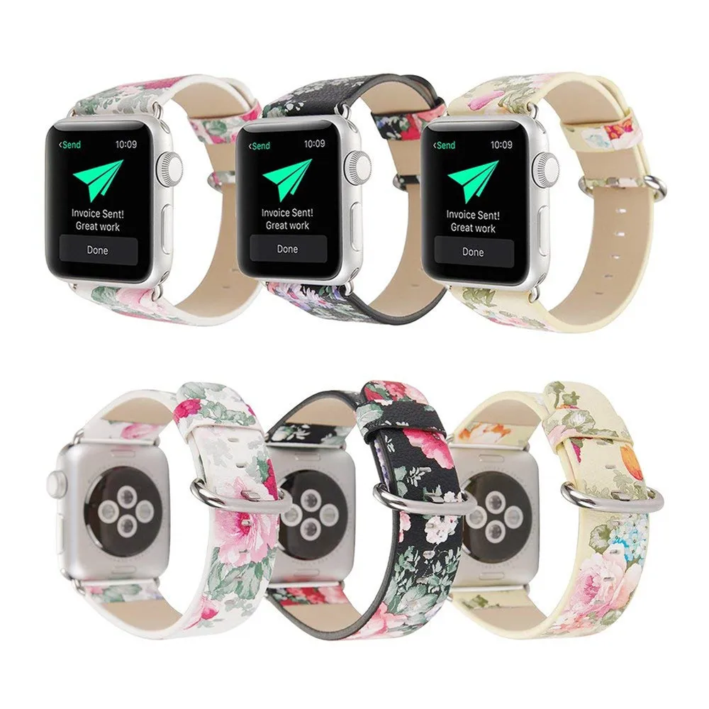 

leather strap for apple watch band 40mm 44mm iwatch series 4 3 21 42mm 38mm watchband bracelet replacement accessories wristband