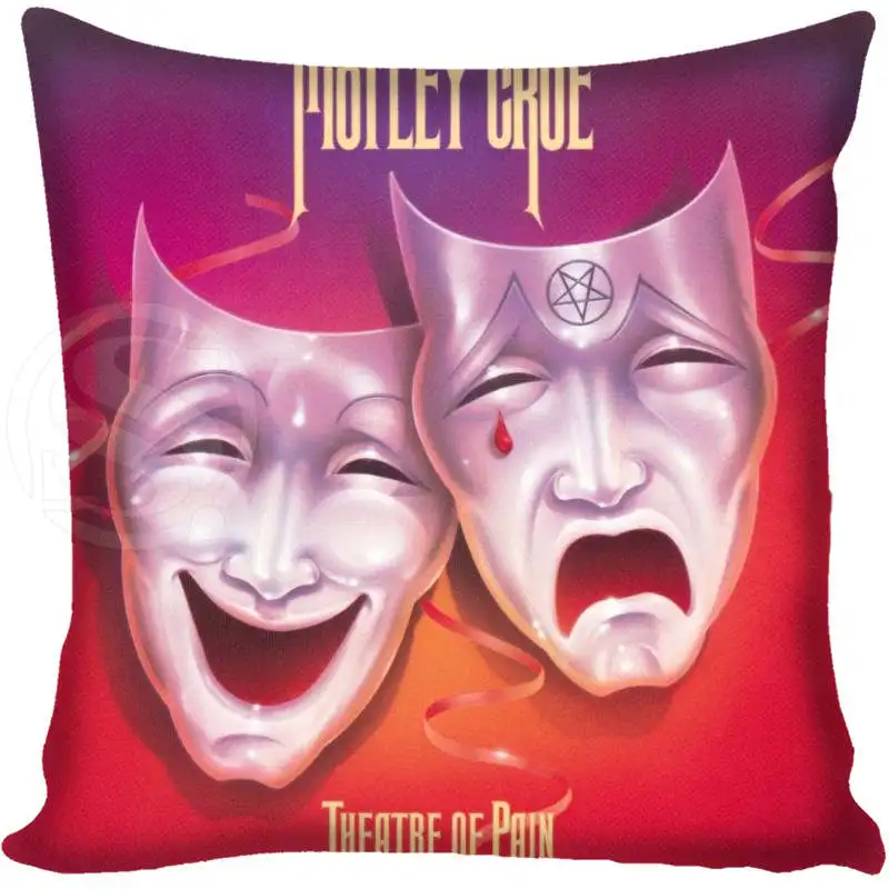 

Custom Motley Crue Square Pillowcase Custom Zippered Bedroom Home Pillow Cover Case 35X35cm 40x40cm drop shipping