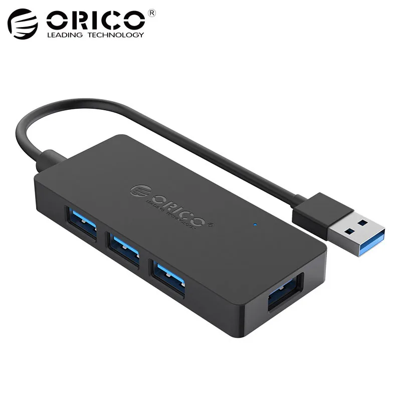 

ORICO Super Speed 4 Port USB HUB 3.0 Portable OTG HUB USB Splitter with LED Lamp New for Apple Macbook Air Laptop PC Tablet