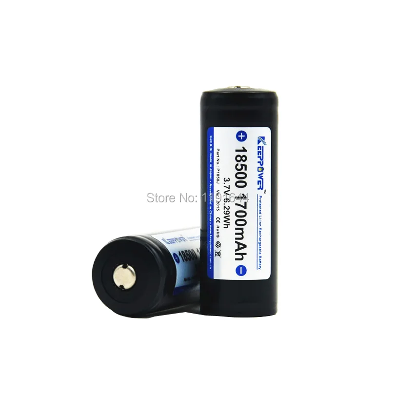 2PCS/LOT Orignal Keeppower 18500 1700mAh PROTECTED High Drain