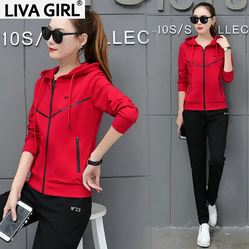 

Spring and Autumn Sports Suit Sportswear Women's Running Long Sleeve M-XXXL