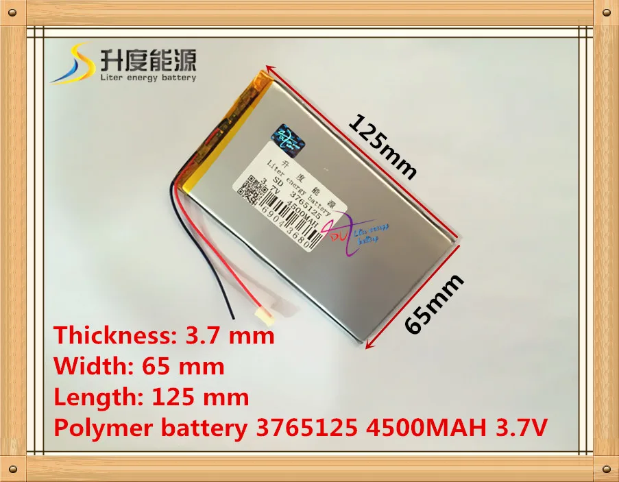3,7 в 4500 мАч 3765125 PLIB полимерный литий-ионный аккумулятор для планшетного компьютера GPSe-книга HKpost