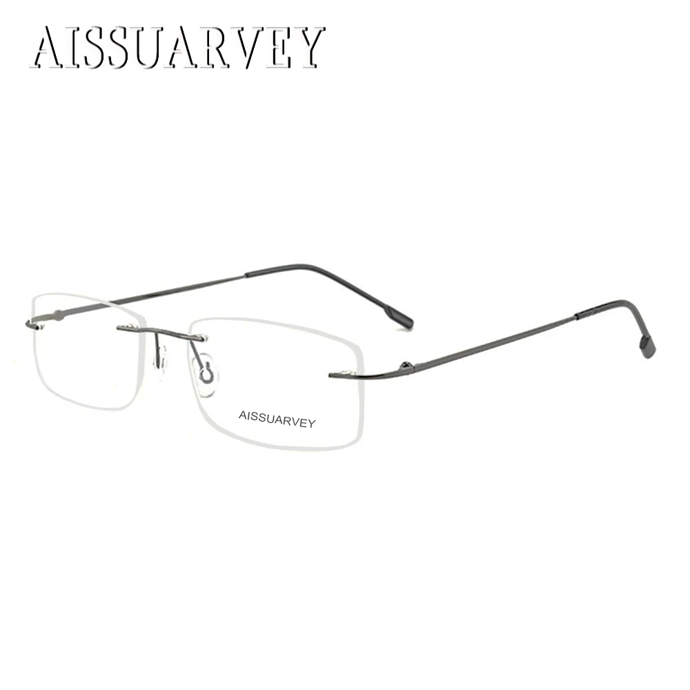 

Men Glasses Frames Rimless Eyeglasses Optical Brand Designer Prescription Titanium Alloy Light Handsome Business Eyewear Cheap