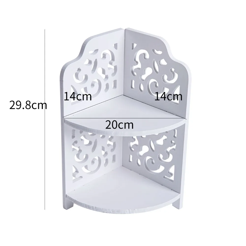 2 слоя полый ванная комната угловой косметический Органайзер полка посадочный штатив пластик дерево ванная комната гель для душа Caddy стеллаж для хранения