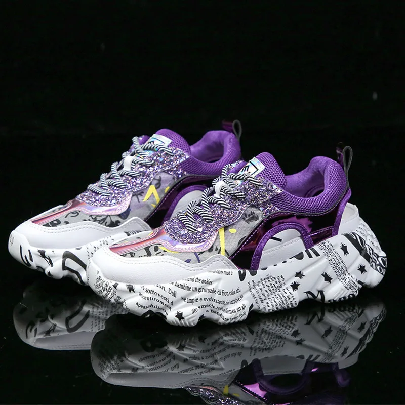 

Women Sneakers New Fashion Female Shoes Woman Chunky Sneakers Women Mesh Yellow Ladies Wedge Sneakers chaussures femme A1-13