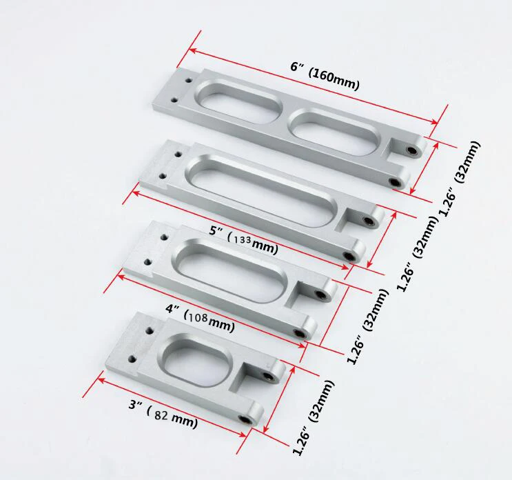 RC Boat Model Metal Rudder Mount Holder Water Steering-wheel Fixing Bracket Support Frame 32*82/108/133/160mm Accessory