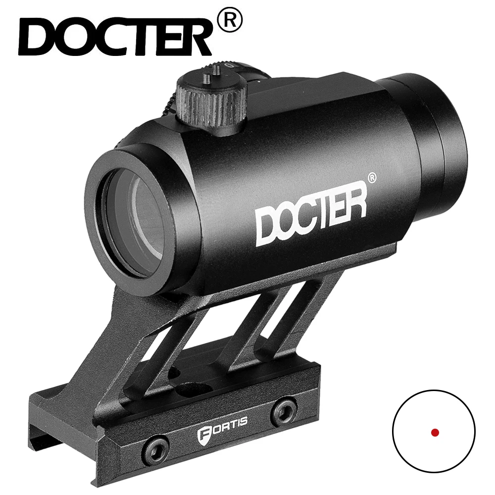 Тактический Оптический прицел Docter 1x20 с красной точкой 20 мм Рельс крепление для охоты|Оптические прицелы| |