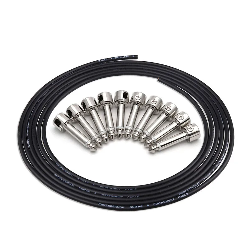 Guitar Cable DIY Solderless Connections Design Guitar Pedal Patch Cable kit 10 Solderless Chrome Cap Plug 3M Cable Guitar Cable DIY Solderless Connections Design Guitar Pedal Patch Cable kit 10 Solderless Chrome Cap Plug 3M Cable
