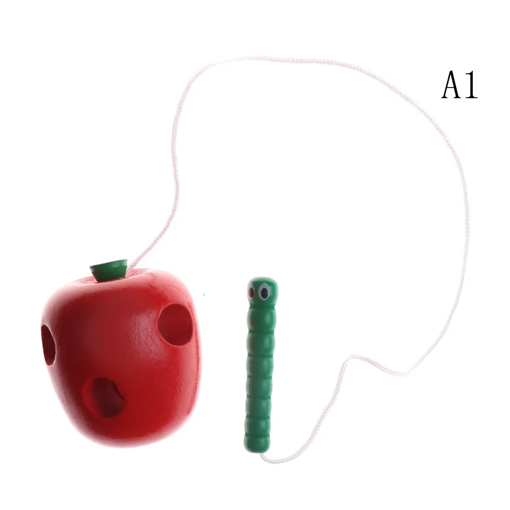 Обучающие игрушки Worm Eat Fruit Apple Pear забавные деревянные Игрушки для раннего