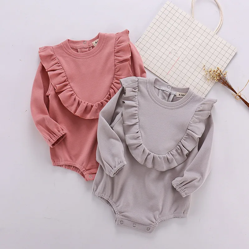 2018 New Baby Rompers Baby Girls Clothes Cute Ruffled Baby Clothes Baby