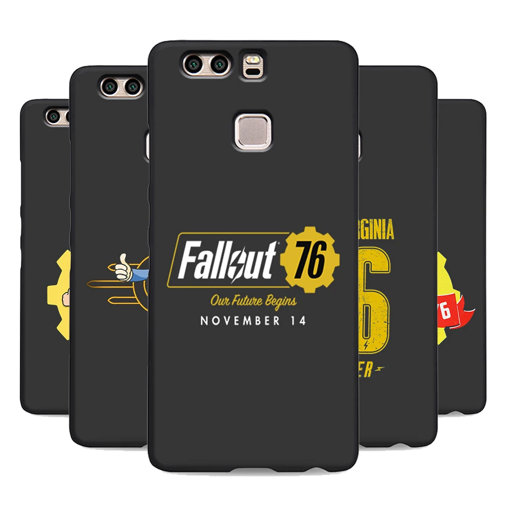 

fallout 76 phone case for huawei p8 p9 p10 lite p20 pro mate 10 lite soft Silicone black cover High Quality UV print bag