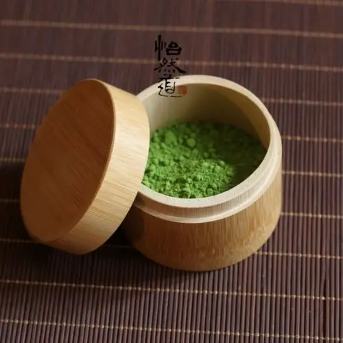 

Bamboo Matcha Canister Powdered Matcha Green Tea Caddy 20g Tea Accessories