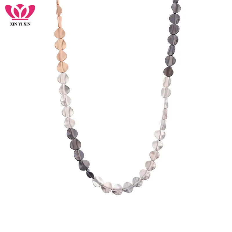 Exaggerated Bohemia Long Beads Necklace Women Statement Geometric Waved Leather Chain Summer Beach Accessory Gift | Украшения и