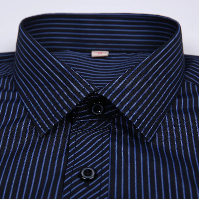 8xl Plus Size Large Men Long sleeve Non-Iron dress shirt Male Social Striped Shirts Easy Care Oversized Shirt cotton shirt long sleeve shirt men casual shirt