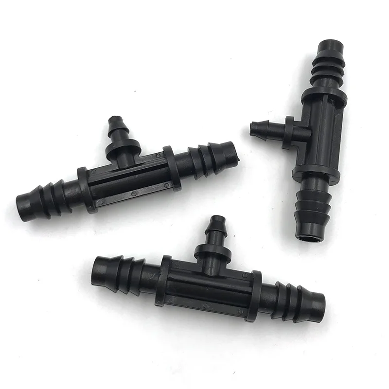

10Pcs 8/11mm to 4/7mm Water Connectors Irrigation 3 Ways Garden Lawn 8/11mm Water Hose Connector Drip Irrigation System