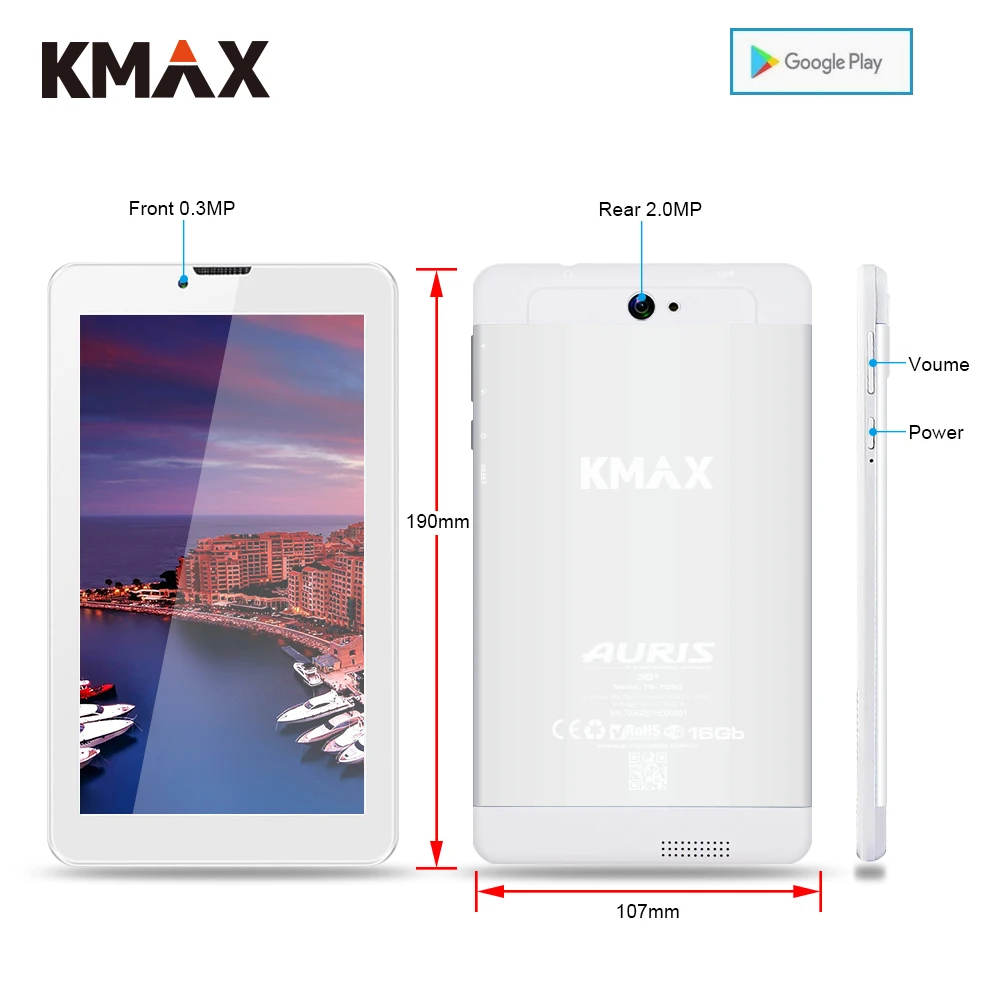 KMAX 7 дюймов 3g телефонный звонок Android 8,1 планшетный ПК sim-карта HD ЖК-дисплей четырехъядерный 16 Гб Bluetooth gps phablet PC планшеты 7 8 32 Гб TF
