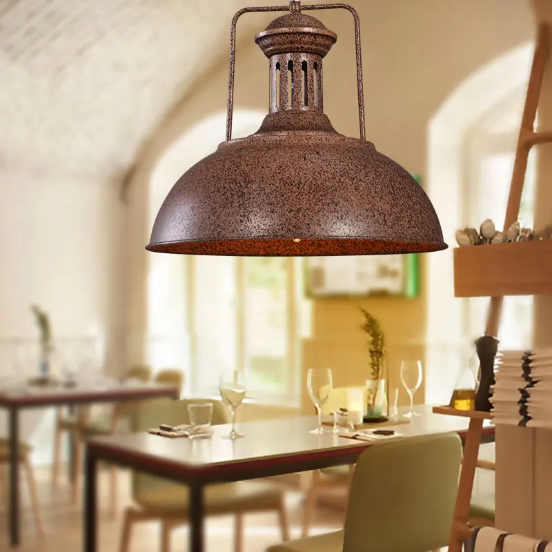 

New loft  industrial chandeliers wind restoring ancient ways restaurant pendant lamp Edison lantern