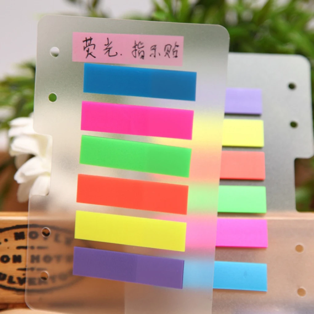 

Plastic matte indication label paste index classification bookmark page mark note stick 2019