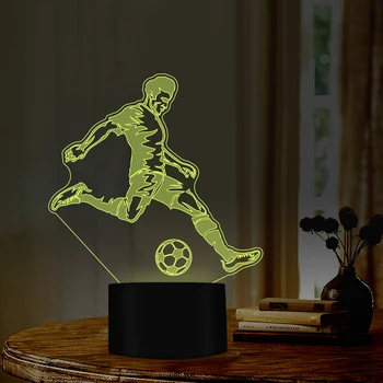 

2019 NEW design play football night lights 7 changing colors gift for soccer fan Christmas gift creative room decor lighting