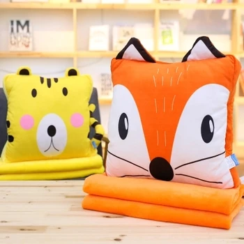 

Nap pillow quilt car pillow quilt dual-use cushions coral cashmere air conditioning pillow blanket