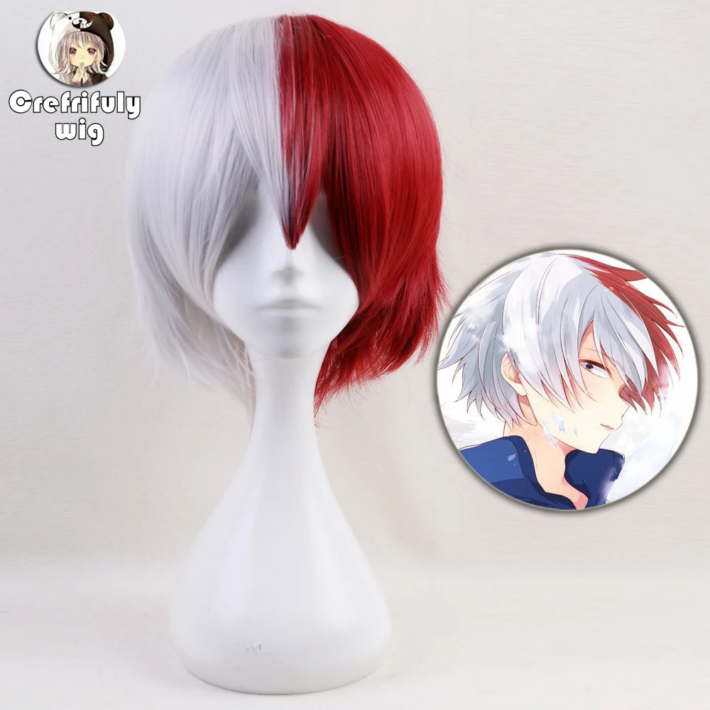 Anime My Hero Academia Todoroki Shoto White And Red Ombre Hair
