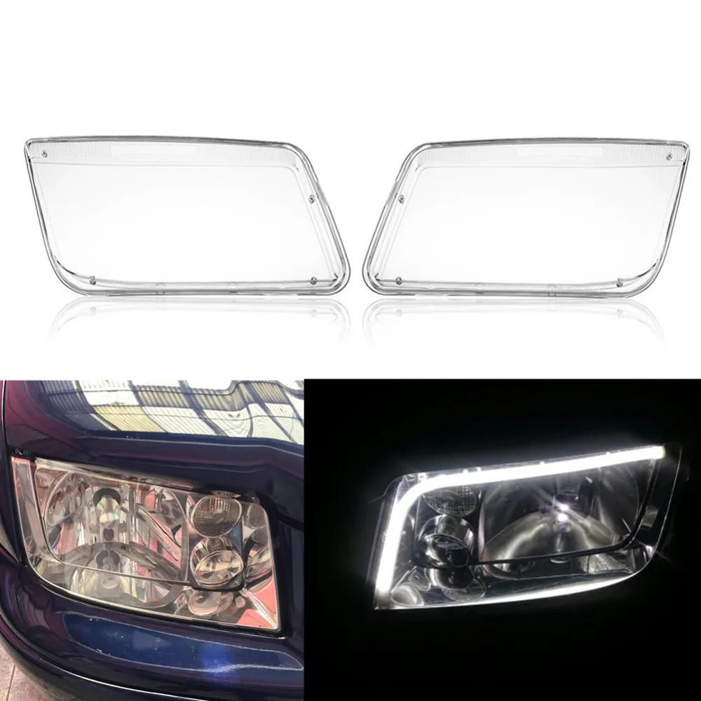 1 Pair Plastic Headlight Head Light Lamp Cover Replacement Transparent ...