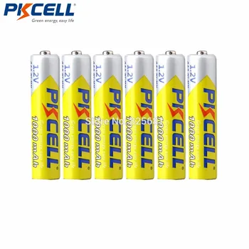 

6Pcs PKCELL NIMH AAA Battery 1000mah Rechargeable aaa Batteries 3a 1.2v For Camera Calculator Digital Electronic