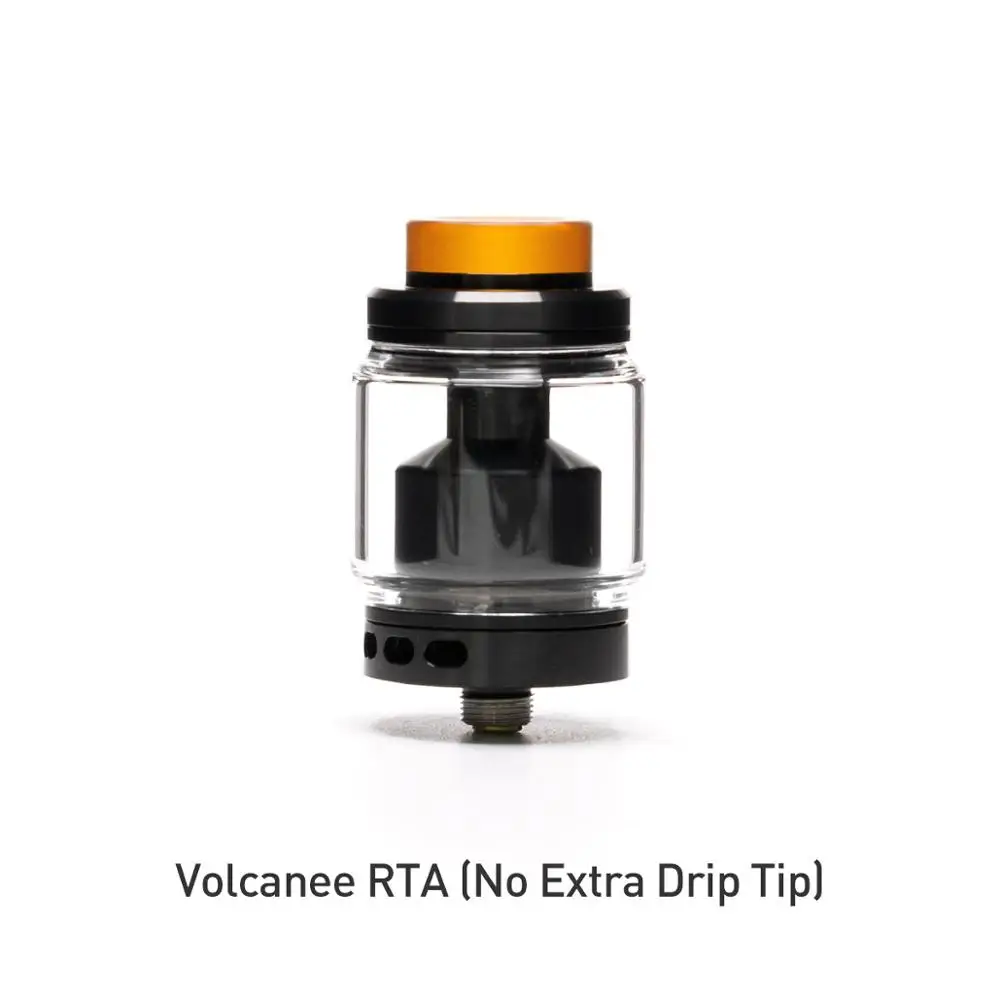 Volcanee RTA атомайзер с двойной катушкой 5 мл 24 мм Диаметр Топ Заправка для Vape электронная сигарета vs Reload Doggy Style Skyline RTA - Цвет: black