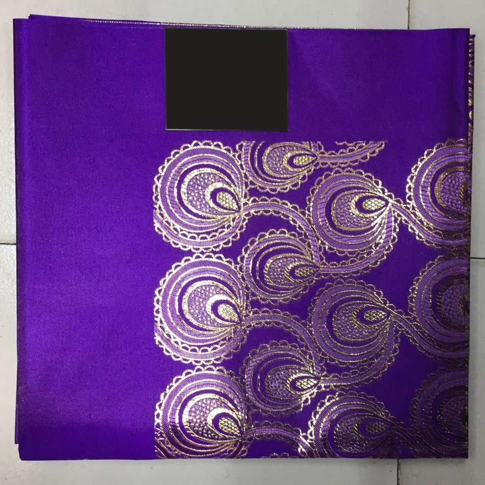 

LXLX-6-8 1yard*2yards piece Purple African headtie Nigeria Sego headtie quality head wrapper for head wrapping