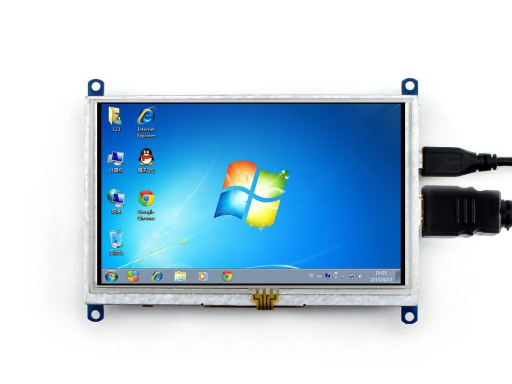 Waveshare 5 дюймов HDMI lcd(B) 800*480 разрешение резистивный сенсорный экран для Raspberry Pi BB черный компьютерный монитор поддерживает Win10