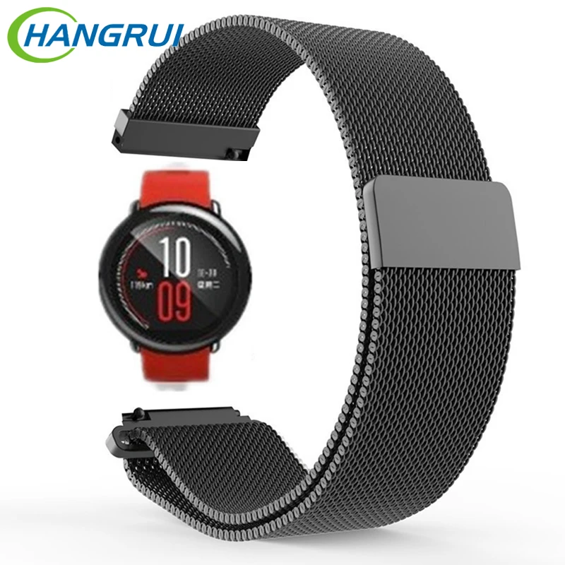 Металлический ремешок из нержавеющей стали для Xiaomi Huami Amazfit Pace Stratos 2/2S смарт-часы 22 мм ремешок для samsung gear S3 Frontier браслет