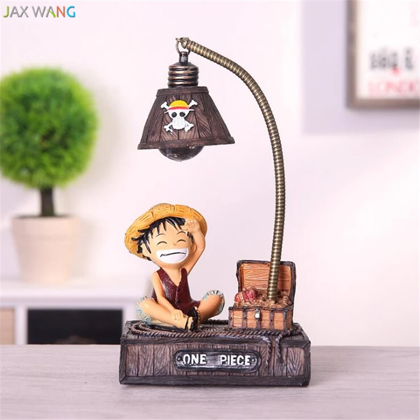 Одна деталь Обезьяна D. Luffy и Tony Chopper милые настольные лампы светодиодный ночник зеленый полимерный детская комната прикроватный Декор для спальни подарки