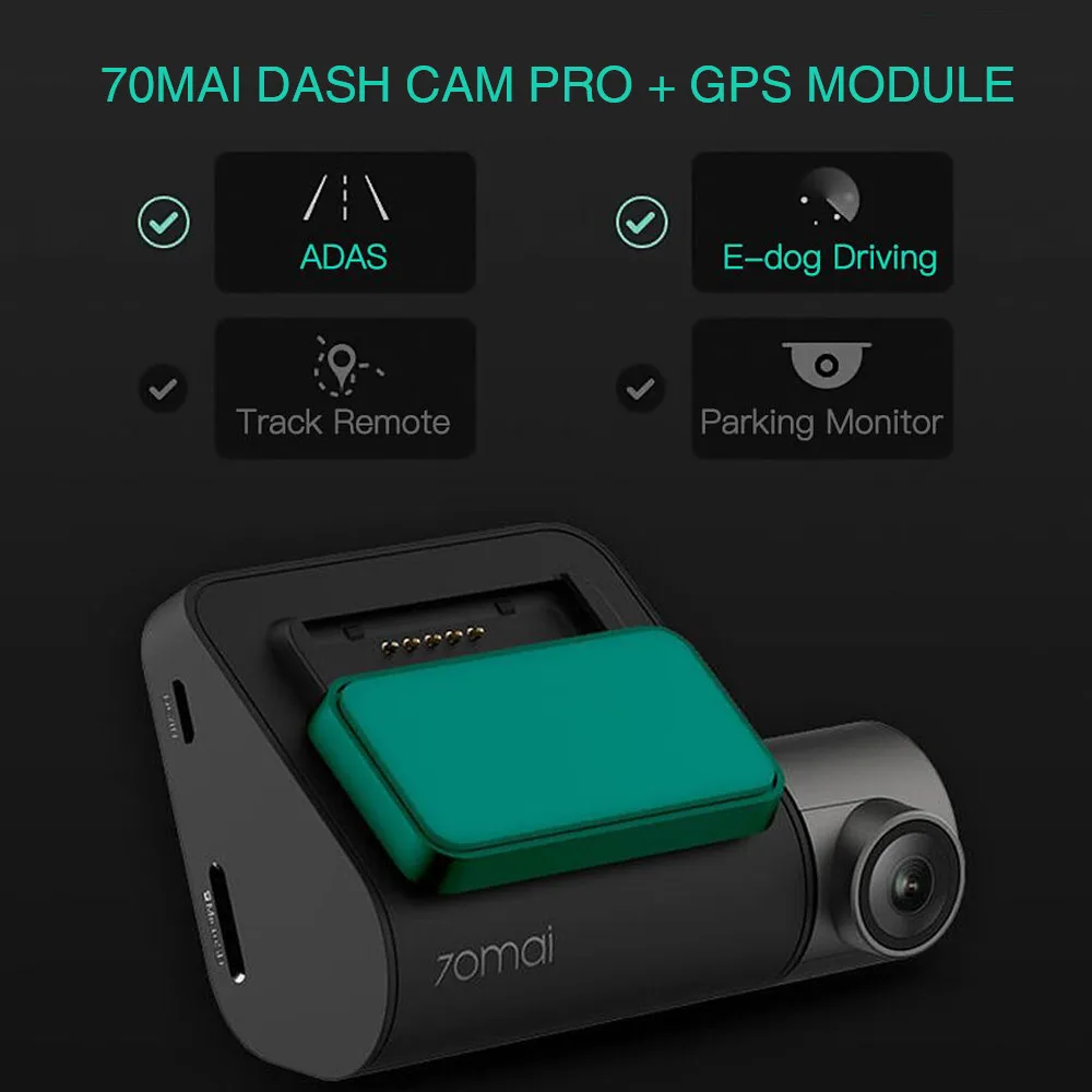 Xiaomi gps модуль для XIAOMI 70mai Dash Cam Pro1944P Автомобильный видеорегистратор Камера IMX335 140 градусов FOV 128GB dvr gps модуль