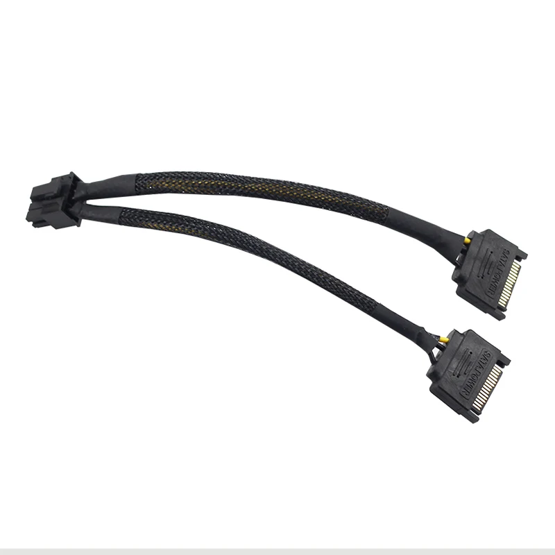 20 см 15 pin SATA Мужской до 8 контактный разъем питания PCI e высокоскоростной кабель