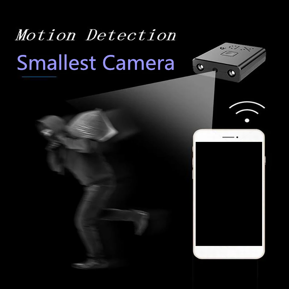 

Wireless Mini WiFI Camera Secret Hidden 4K 1080P Full HD IR-Cut Night Vision Mini Camcorder Portable Sport DV Camera for Cars