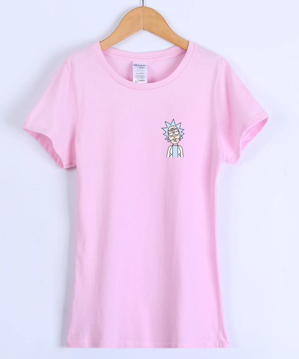 

2019 Spring Summer Hot Female T-shirt Short Sleeve Cotton T Shirt Kawaii Print RICK AND MORTY Anime Fashion Streetwear Tshirt